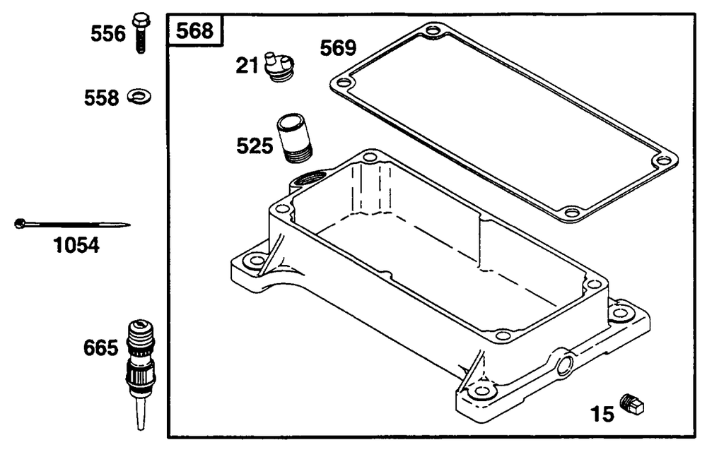 Base Diagram and Parts List for 233452-0636-XX  Briggs and Stratton Engine